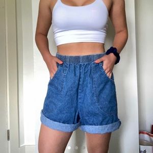 super cute baggy denim mom shorts